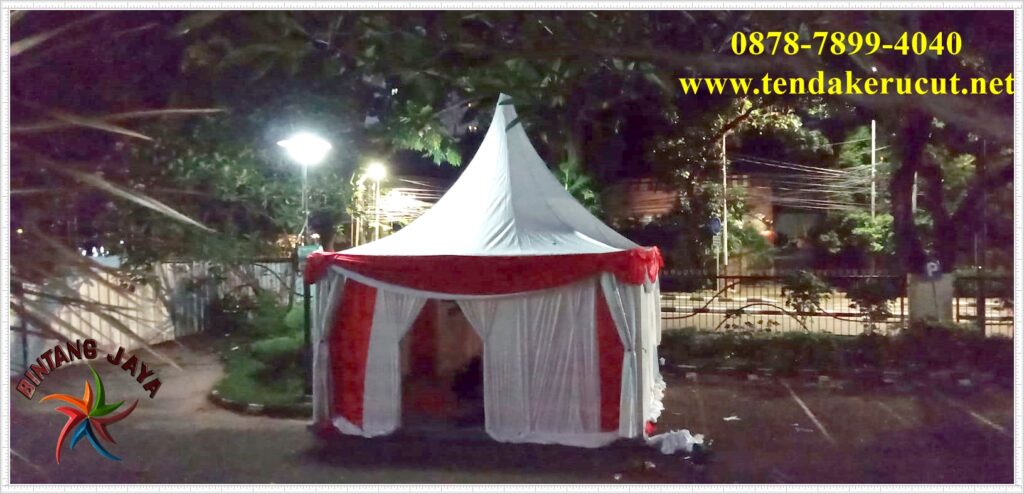 sewa murah tenda kerucut untuk bazar bulan suci bekasi