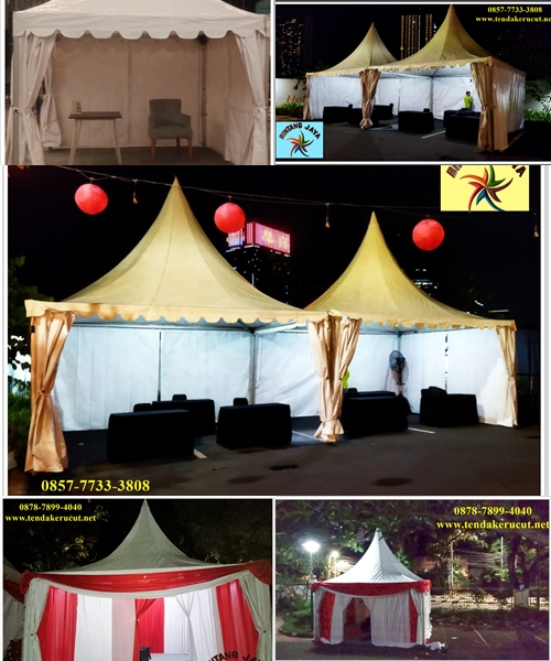 sewa murah tenda kerucut untuk bazar bulan suci bekasi