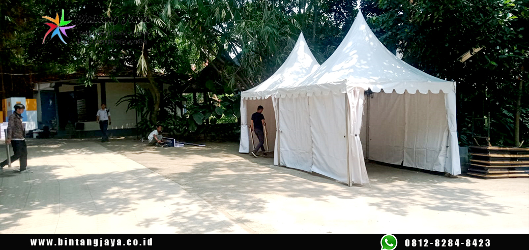 Jasa Sewa Tenda kerucut Murah ready ukuran 3x3 & 5x5