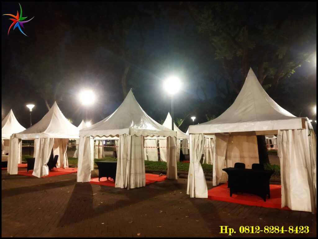 Sewa Tenda Kerucut Event Outdoor Pemasangan Rapih Di Senayan