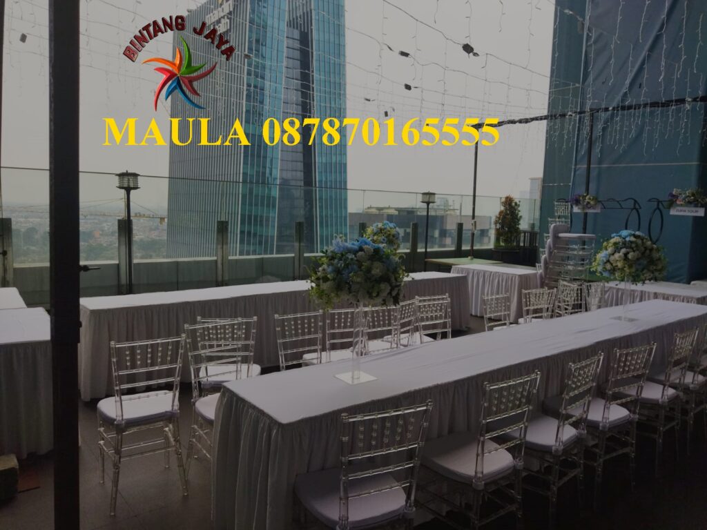 SEWA KURSI ACRYLIC TIFFANY EVENT RAMADHAN RAWAMANGUN SIAP SETTING