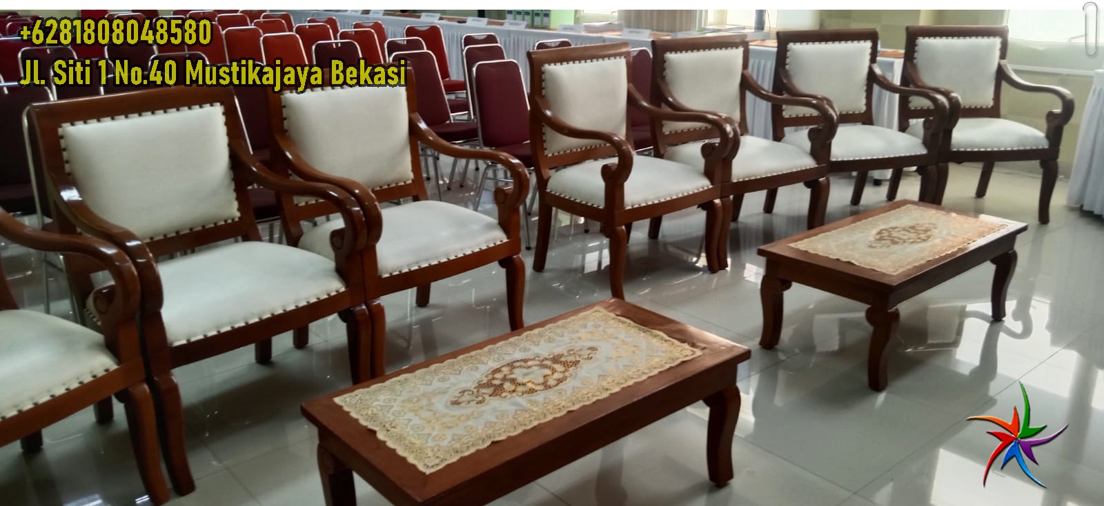 Sewa Kursi Vip Kayu Jati Cibubur Ciracas Jakarta Timur