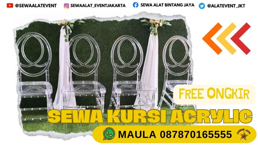 SEWA KURSI ACRYLIC DESAIN FUTURISTIK PAMULANG TANGSEL