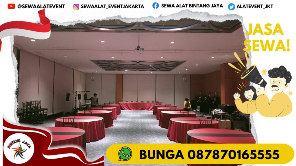 SEWA MEJA BULAT PROMO TAHUN BARU SIAP KIRIM AREA JABODETABEK 