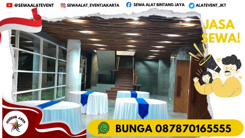 SEWA MEJA BULAT PROMO TAHUN BARU SIAP KIRIM AREA JABODETABEK 