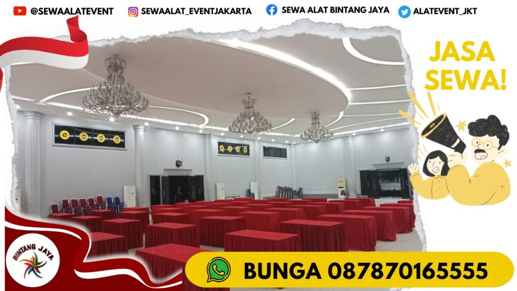 SEWA TENDA KERUCUT DAN MEJA KOTAK CILEDUG TANGERANG