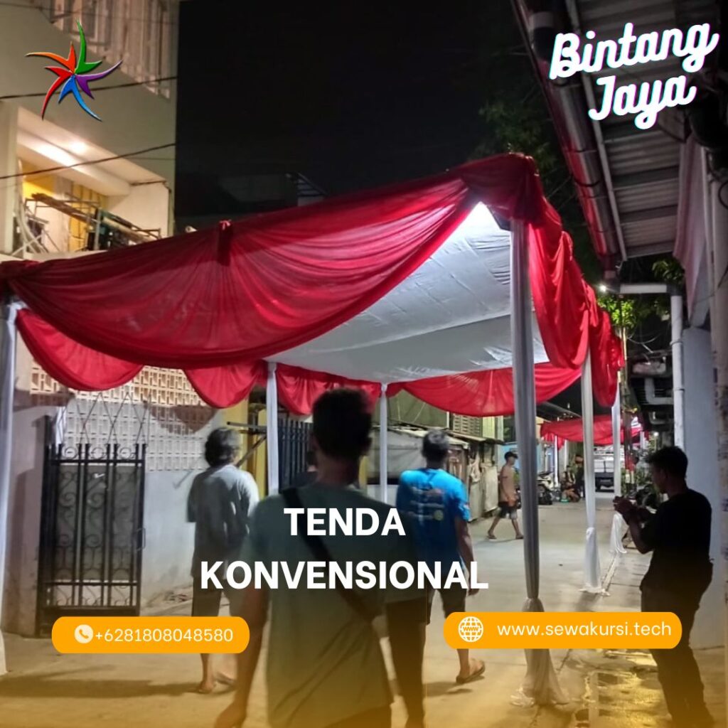 Sewa Tenda Konvensional Merah Putih Palmerah Jakarta Barat