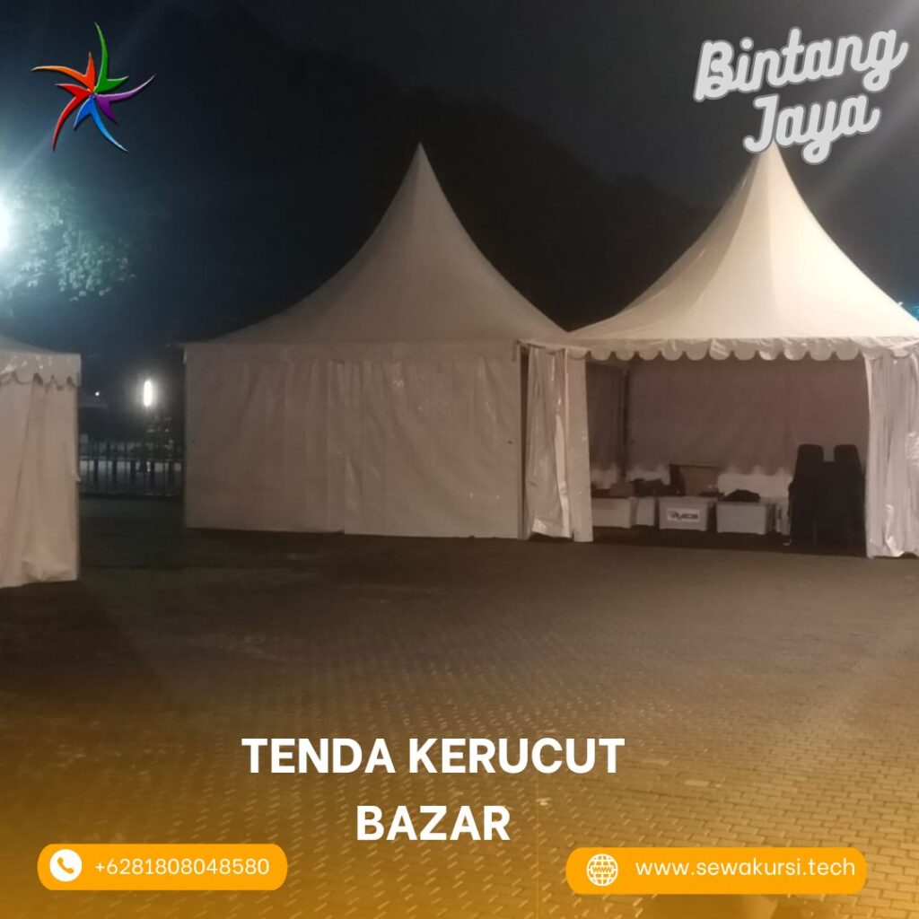 Sewa Tenda Kerucut Sarnafil Bazar Ramadhan Tarumajaya Bekasi