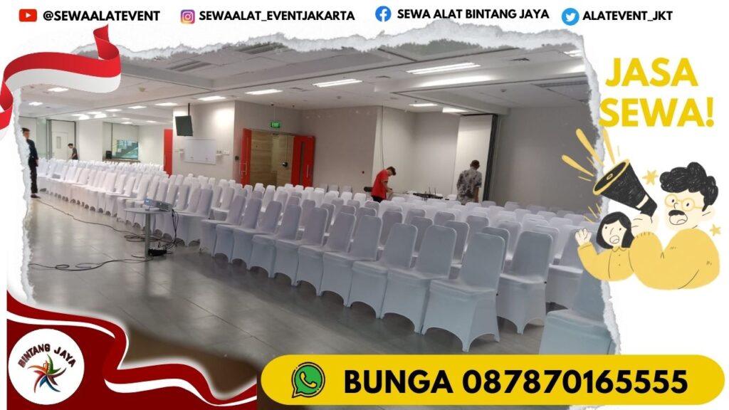 TEMPAT SEWA KURSI FUTURA KUALITAS PREMIUM COVER PUTIH SIAP KIRIM PONDOK AREN TANGSEL