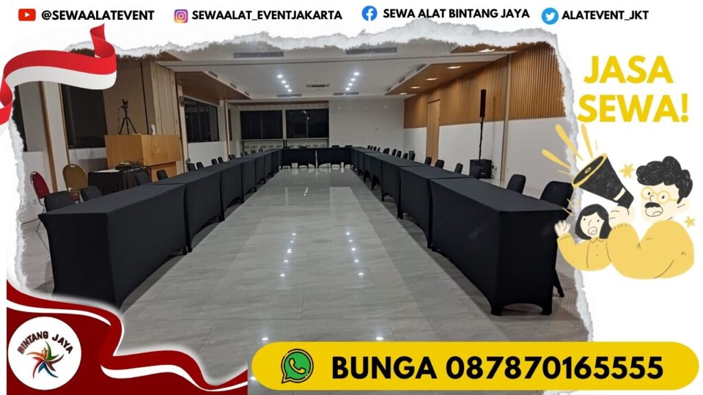 SEWA MEJA IBM HPL COVER KETAT AREA SENEN JAKARTA PUSAT