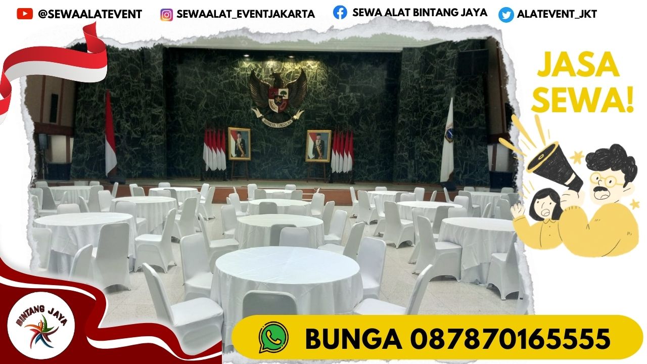 RENTAL ROUND TABLE LARGE SIZE DIAMETER 180 CM JAKARTA