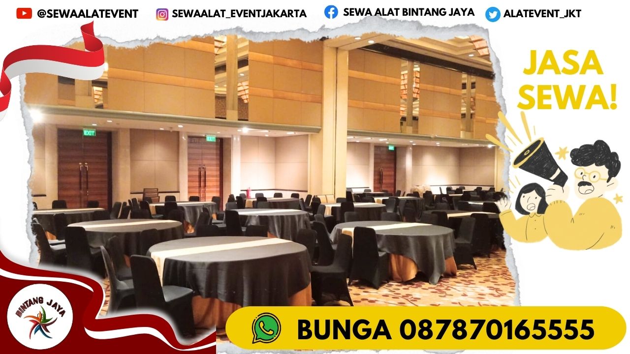 SEWA ROUND TABLE HITAM UKURAN KECIL ENAM KURSI DI JAKARTA PROMO FREE ONGKIR