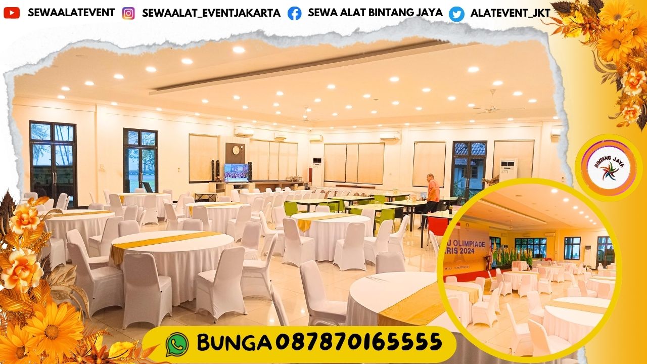 TEMPAT SEWA MEJA BUNDAR D120 D160 D180 DAN D220CM AREA JAKARTA HARGA SEWA EKONOMIS
