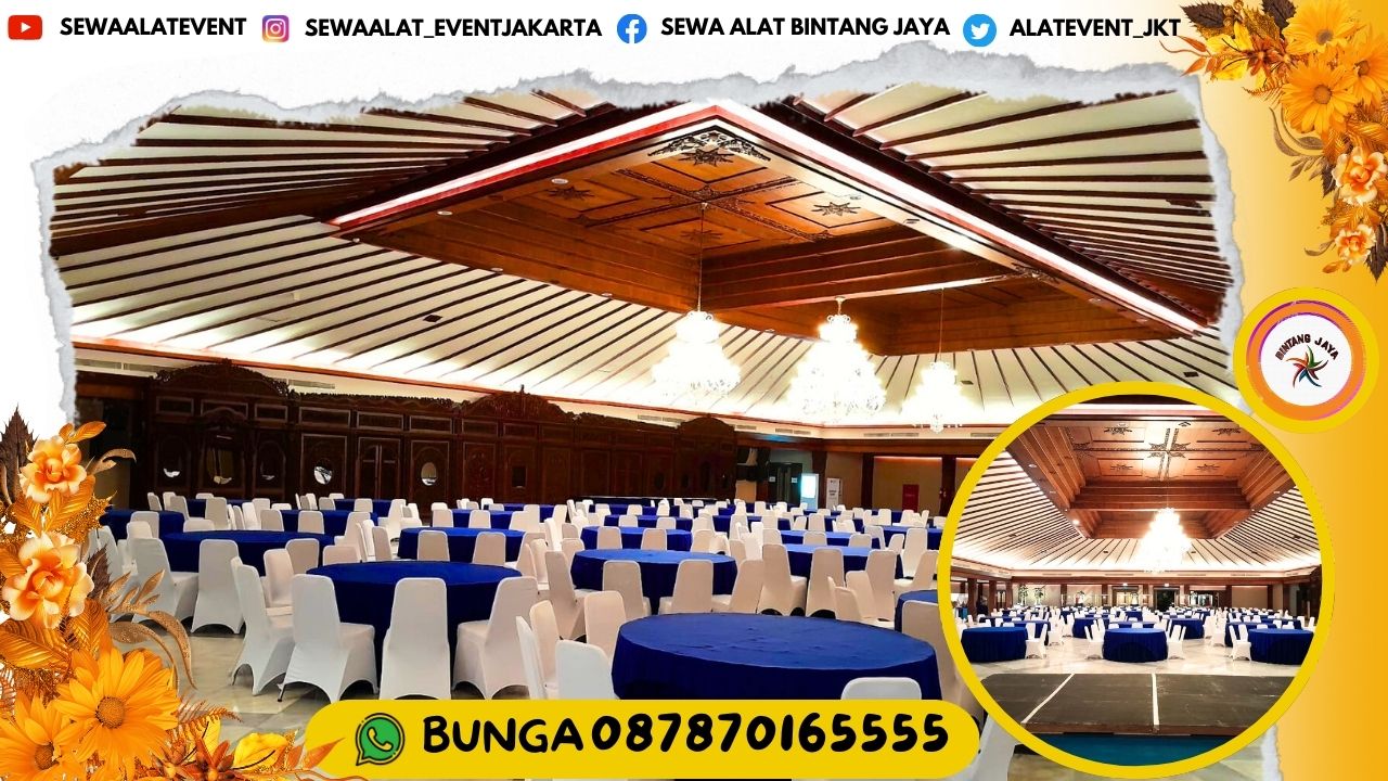TEMPAT RENTAL ROUND TABLE D160CM EVENT MENARA KUNINGAN JAKARTA PUSAT FREE ONGKIR