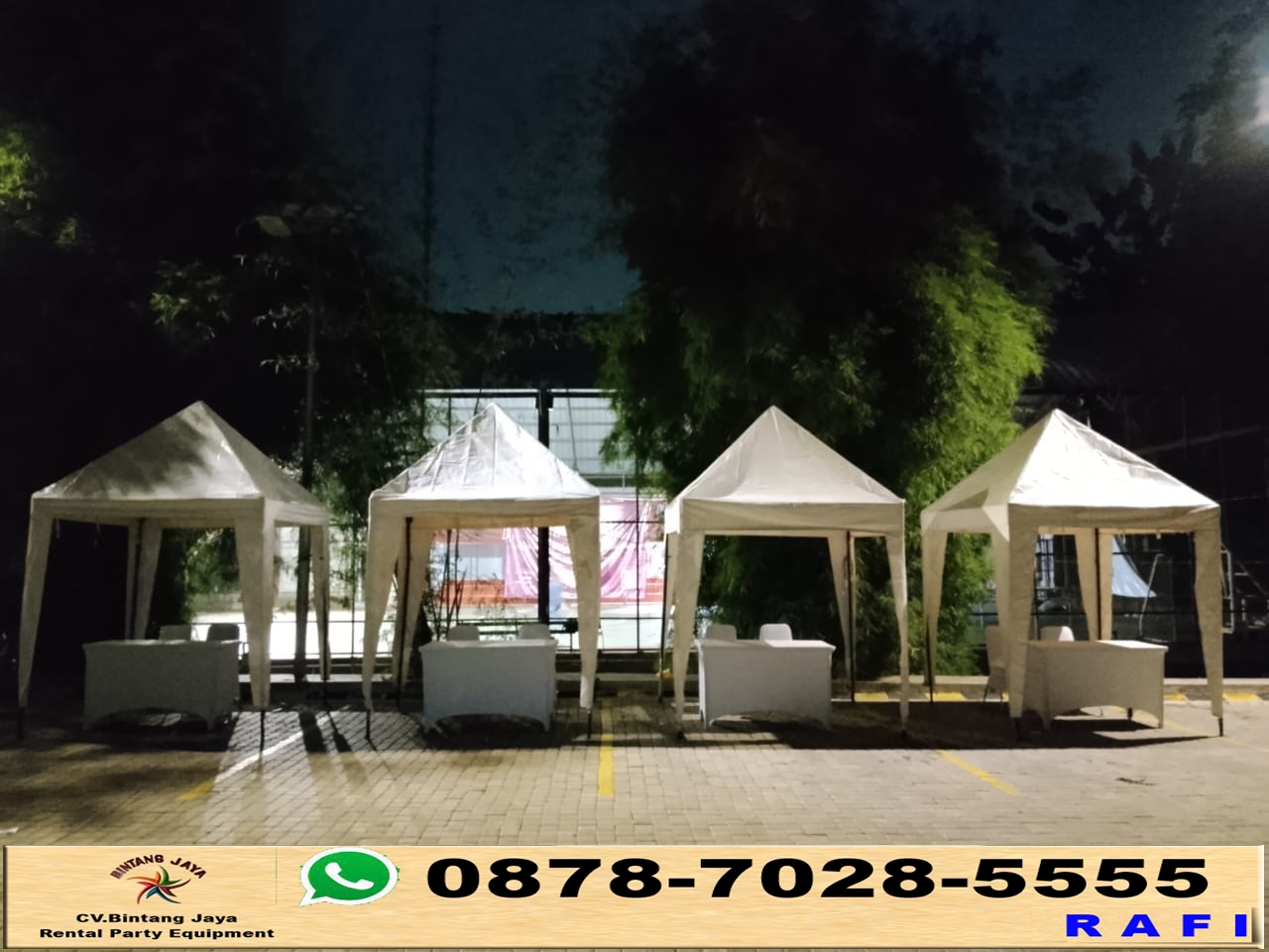 Rental Tenda Bazar 2x2m Plus Lampu Di Depok