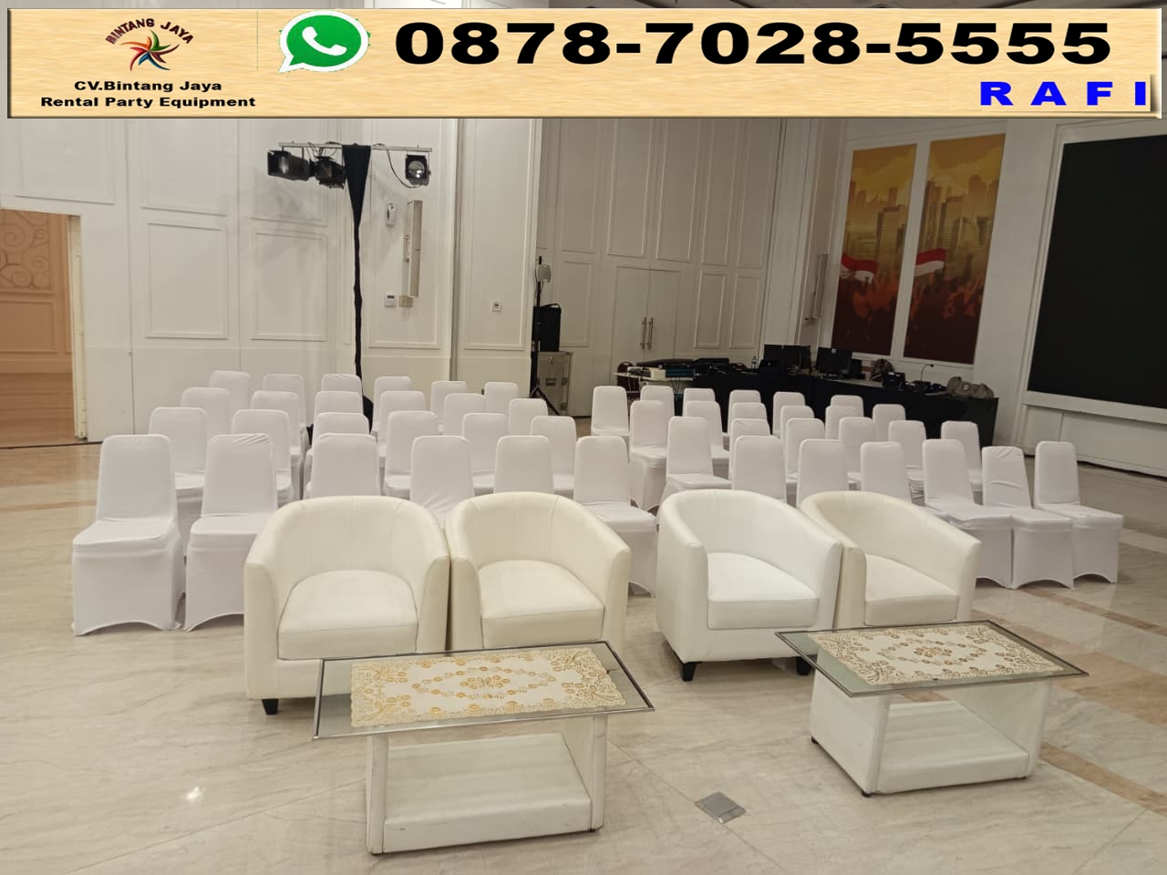 Vendor Sewa Kursi Dan Meja Serta Sofa Oval Putih Jakarta