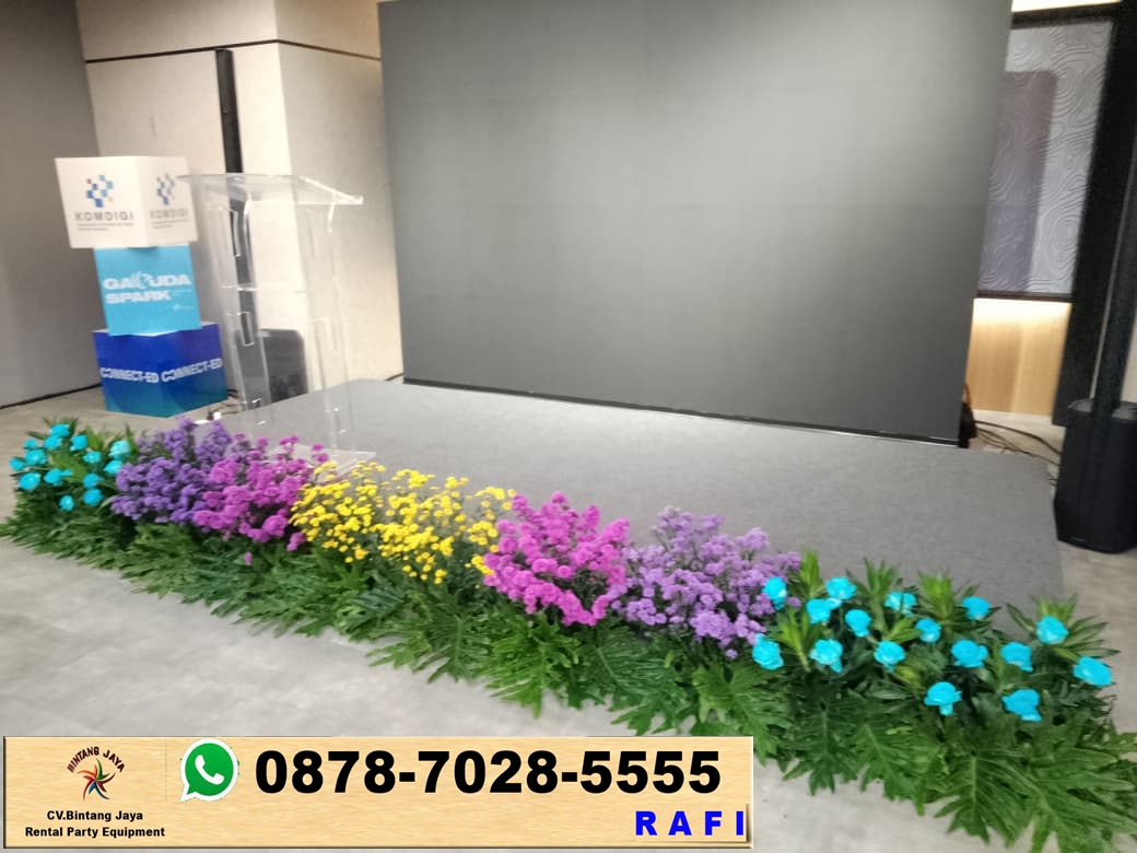 Rental Panggung Set Podium Dan Mini Garden Jakarta