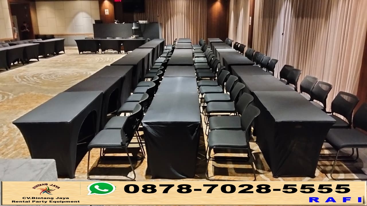 Sewa Kursi Event Dan Meja Ibm Cover Hitam Jakarta