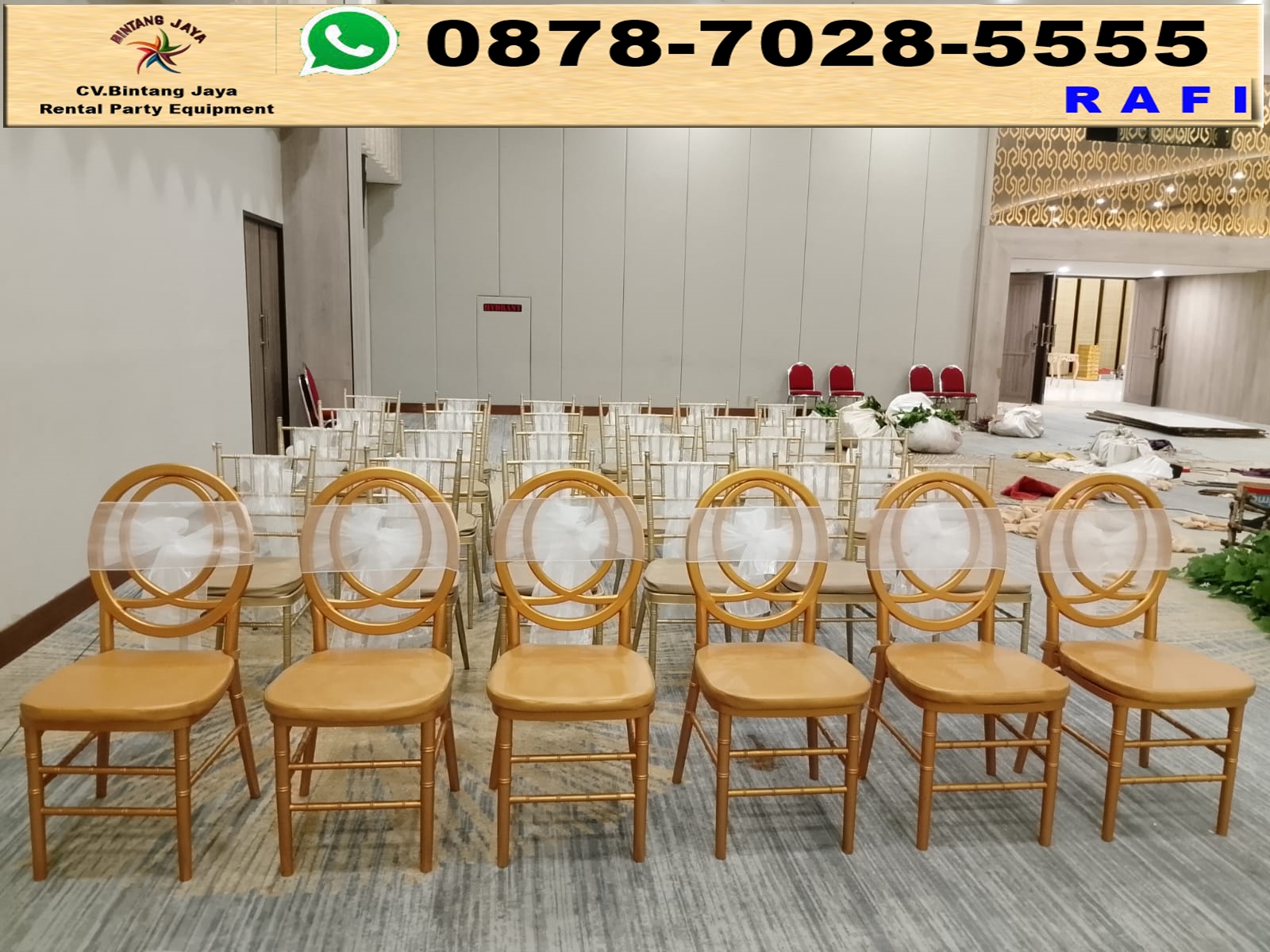 Sewa Kursi Olivia Dan Kursi Tiffany Gold Depok