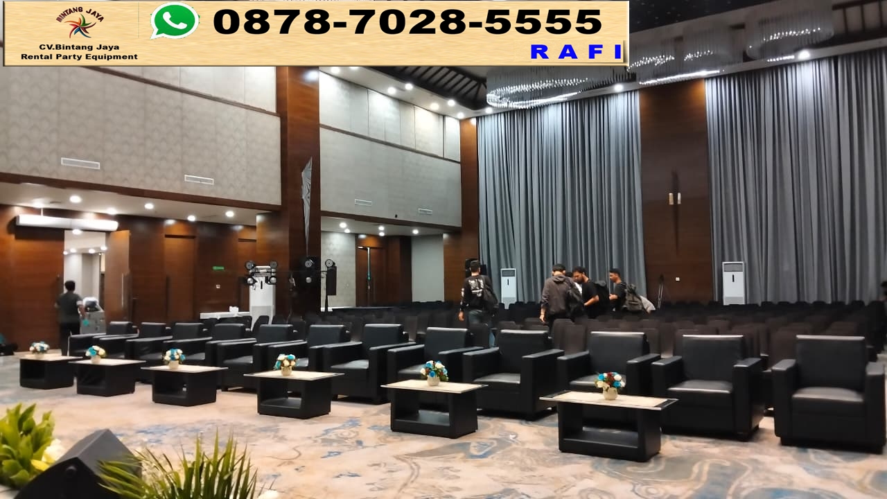 Sewa Sofa Hitam Kotak, Meja VIP Hitam Dan Meja IBM Jakarta
