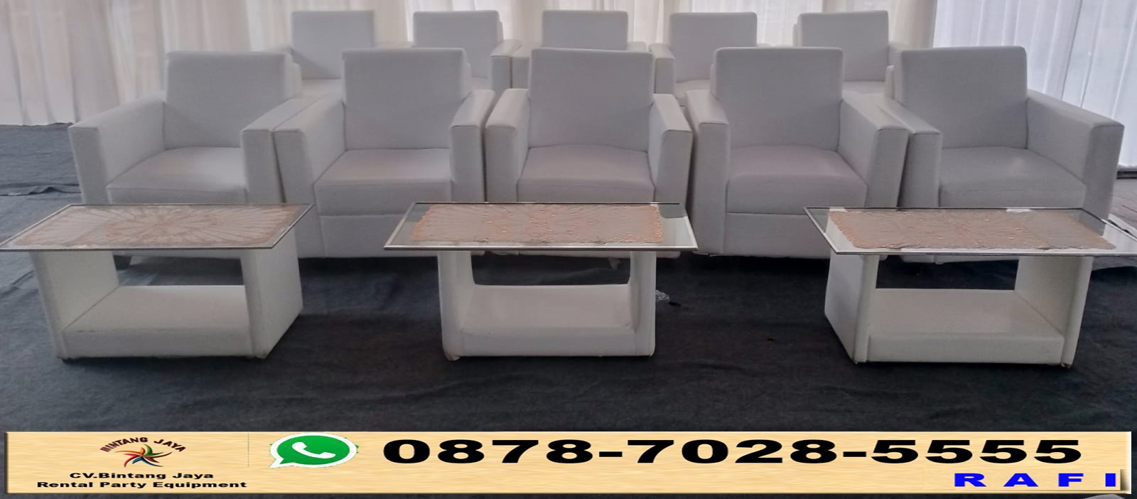Vendor Sewa Sofa Kotak Lengkap Meja Kaca Event Mi Miftahul Ulum Yapim