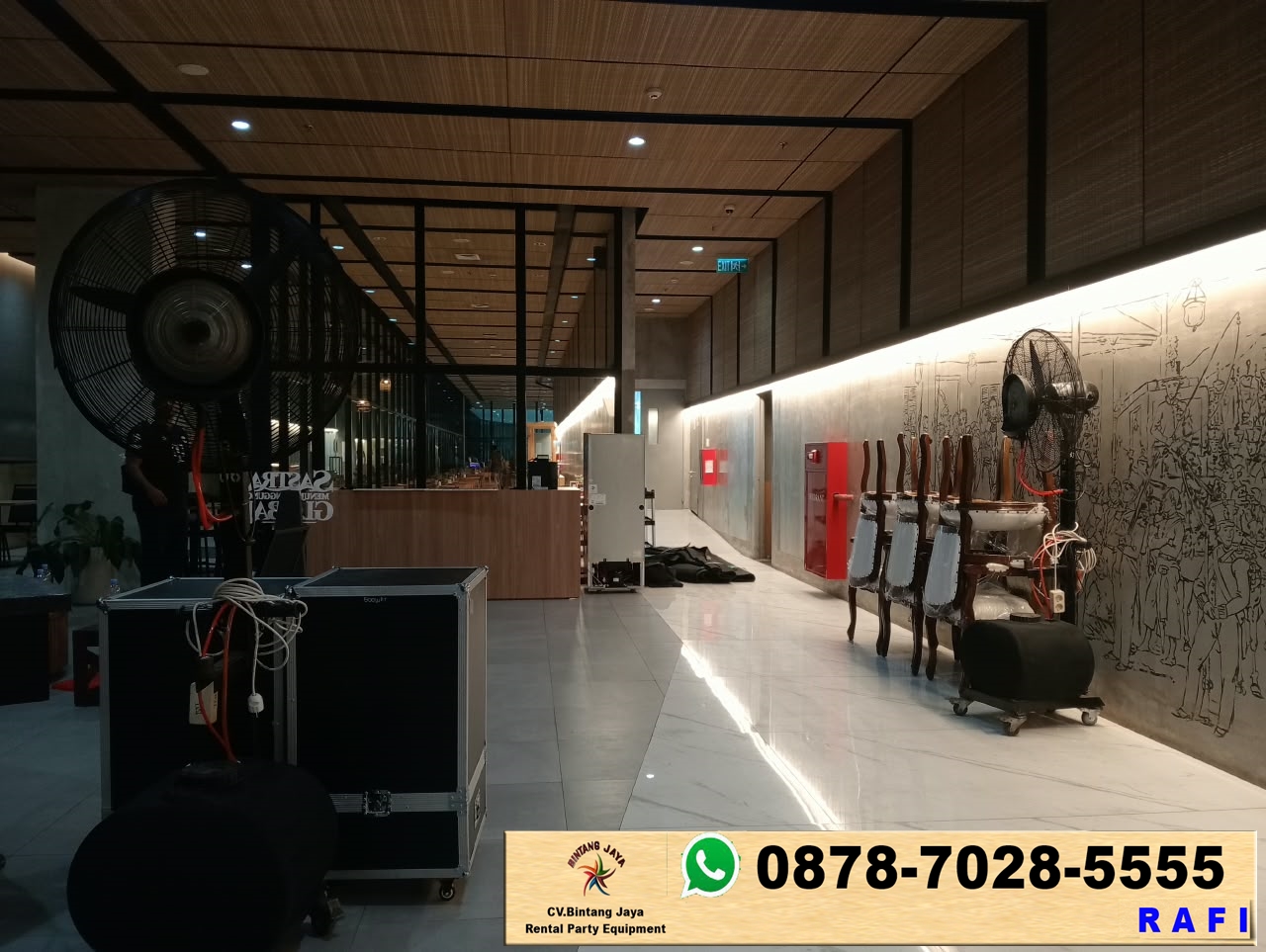 Sewa Misty Fan Serta Panggung Karpet Hitam Jakarta 0878-7028-5555
