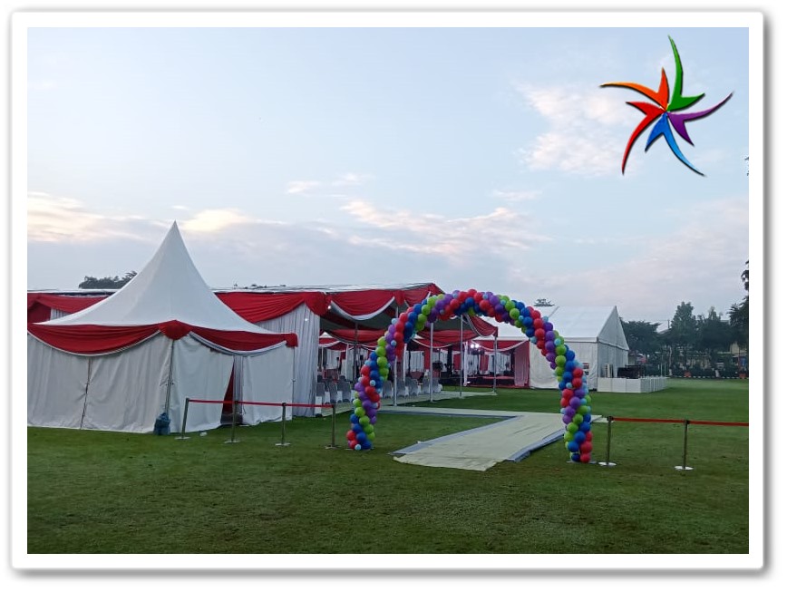 Rental Tenda Pesta Tenda Kerucut dan Tenda Konvensional Lengkap Dekorsai
