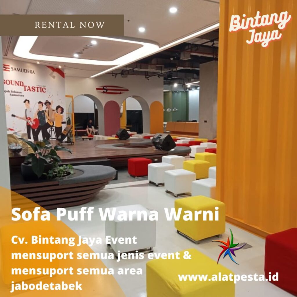 Sewa Sofa Puff Terbaru Warna Warni Jakarta Barat 