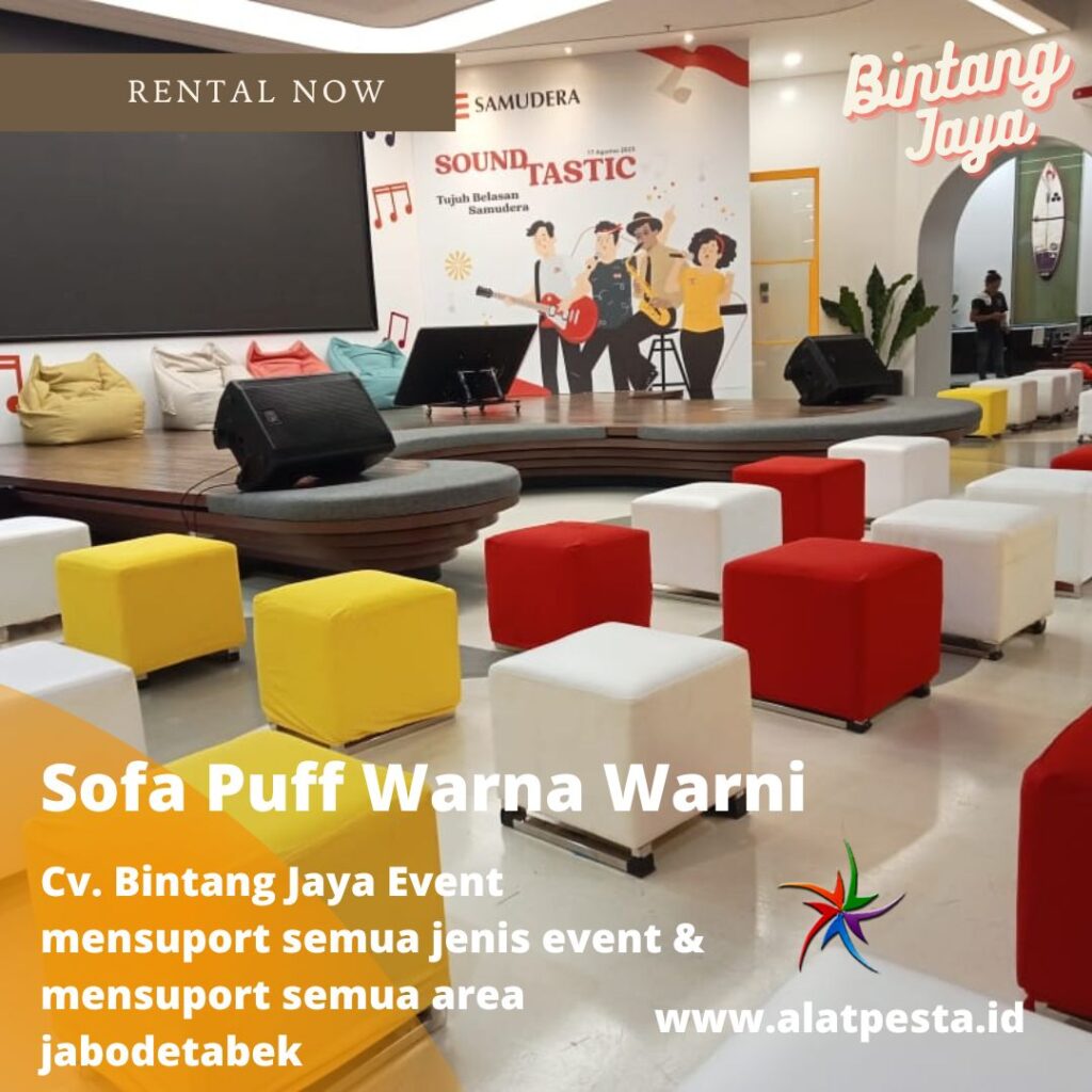 Sewa Sofa Puff Terbaru Warna Warni Jakarta Barat 