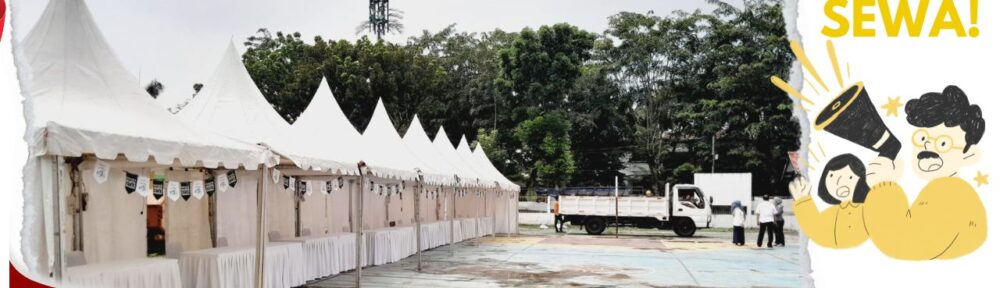 SEWA TENDA KERUCUT DAN MEJA KOTAK CILEDUG TANGERANG