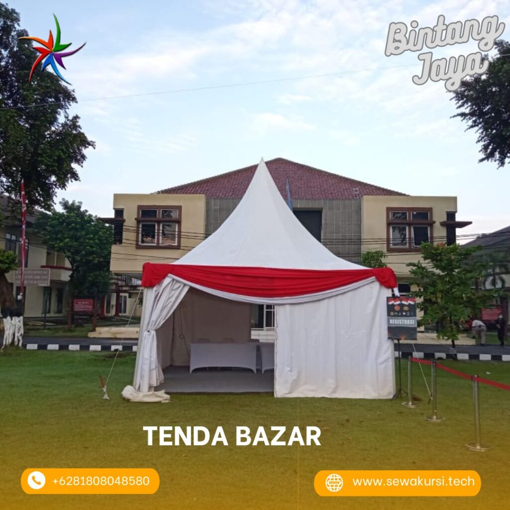 Layanan Sewa Tenda Kerucut Sarnafil Untuk Bazar Area Tangerang