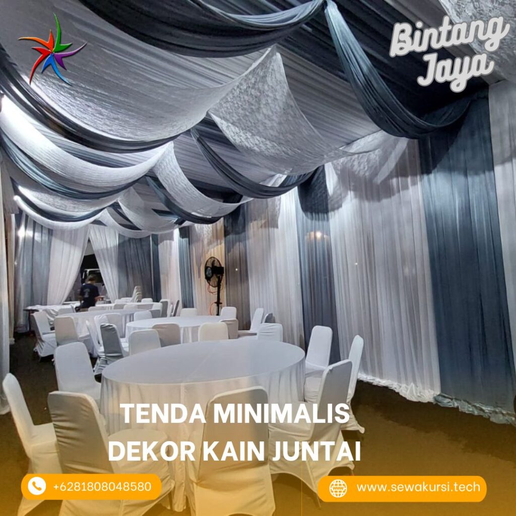 Sewa Tenda Minimalis Dekor Kain Juntai Area Kota Bekasi