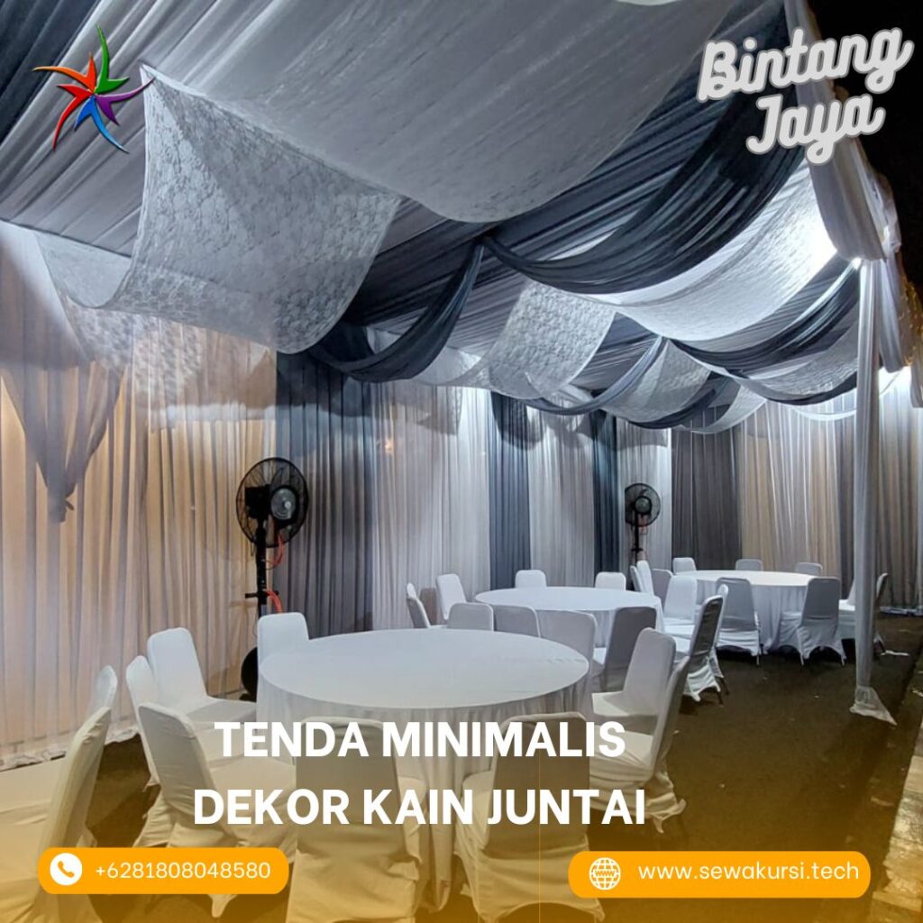 Sewa Tenda Minimalis Dekor Kain Juntai Area Kota Bekasi