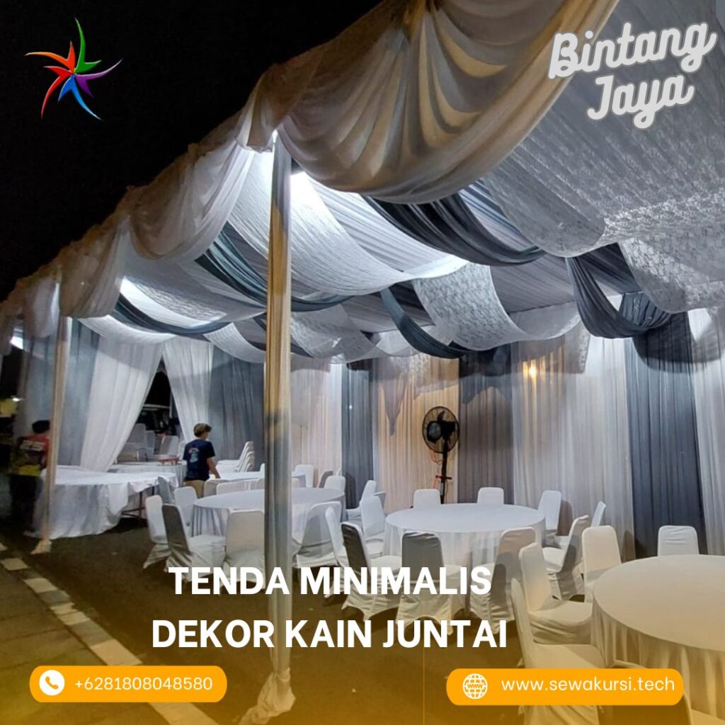 Sewa Tenda Minimalis Dekor Kain Juntai Area Kota Bekasi