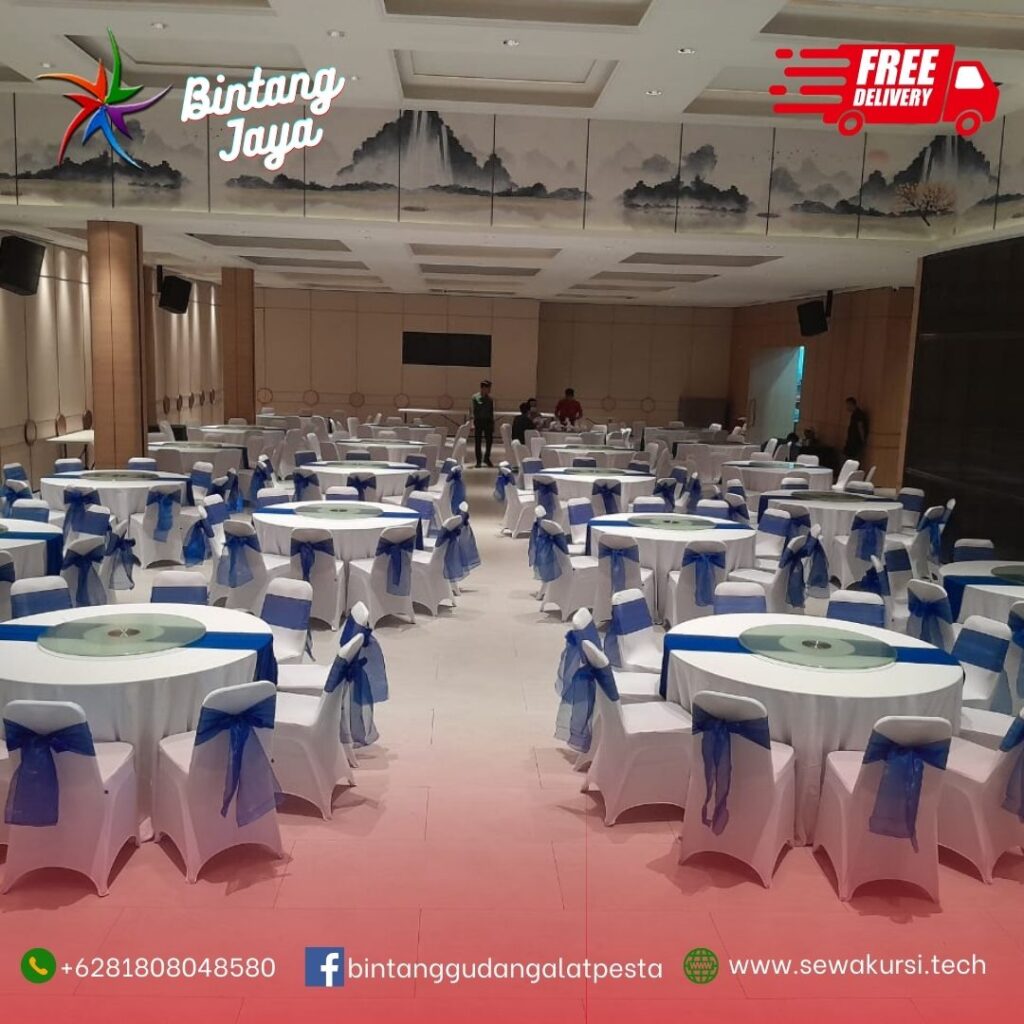 Sewa Meja Bulat Lazy Susan Harga Murah Area Kota Depok