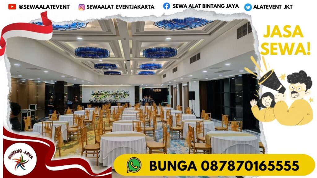 SEWA MEJA BUNDAR SET KURSI TIFFANY PUTIH JAKARTA