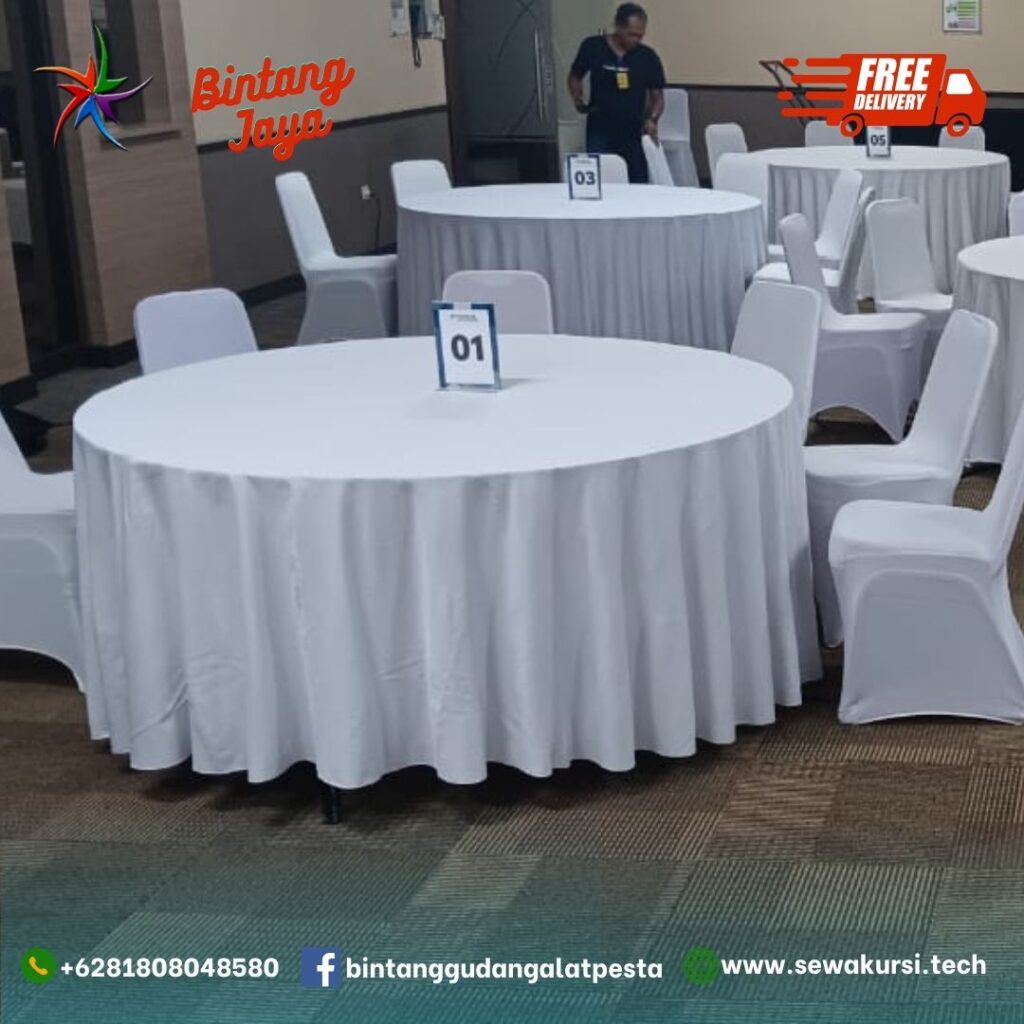 Sewa Meja Jumbo Bundar Diameter 220 Jakarta Free Ongkir