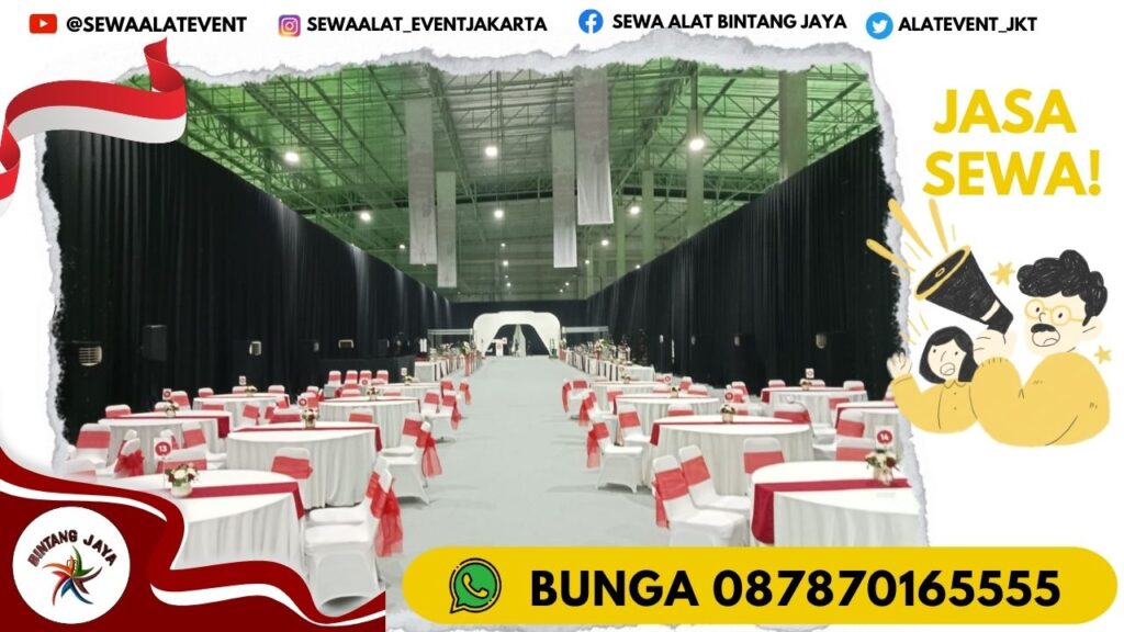 RENTAL ROUND TABLE LARGE SIZE DIAMETER 180 CM JAKARTA