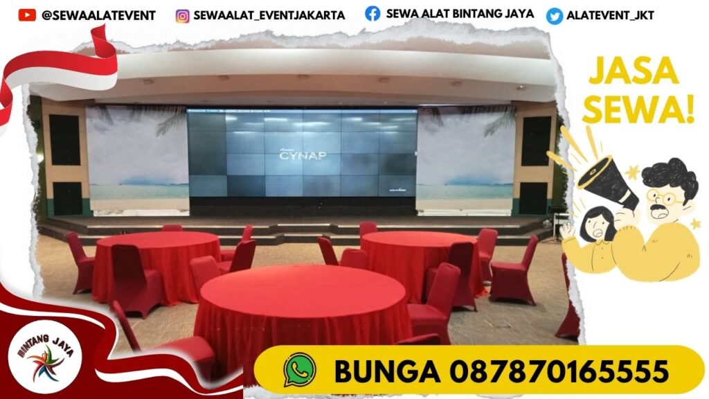 RENTAL ROUND TABLE LARGE SIZE DIAMETER 180 CM JAKARTA