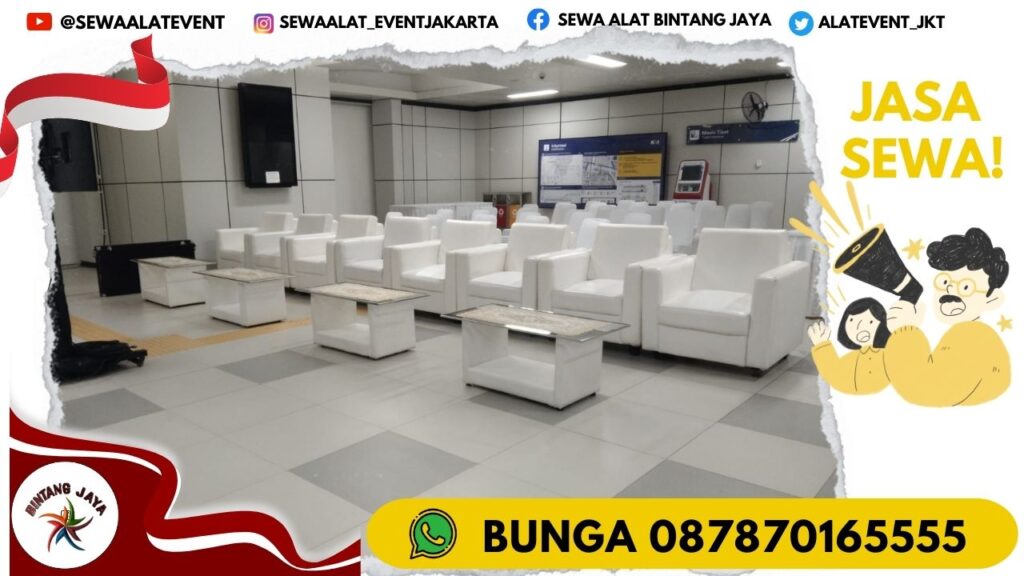 SEWA SOFA TYPE SINGLE SEATER KOTAK PUTIH JAKARTA