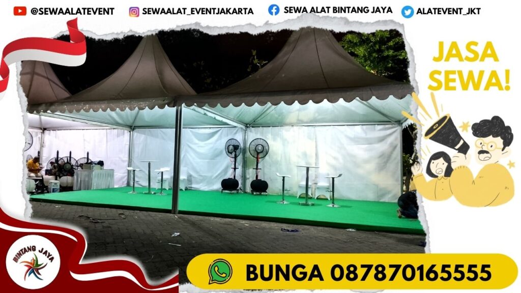SEWA TENDA UKURAN 5X5METER TYPE KERUCUT JAKARTA