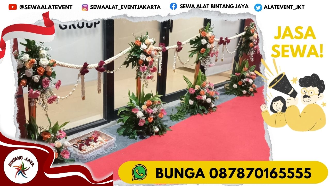 SEWA TIANG PEMBATAS ANTRIAN DAN TIANG BENDERA STAINLESS JAKARTA