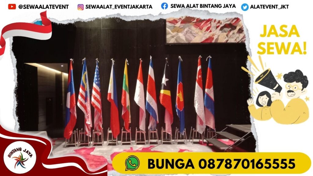 SEWA TIANG PEMBATAS ANTRIAN DAN TIANG BENDERA STAINLESS JAKARTA
