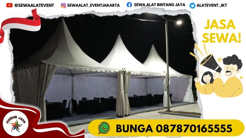 SEWA TENDA UKURAN 5X5METER TYPE KERUCUT JAKARTA