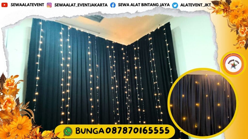 PROMO BESAR SEWA KAIN HITAM TIRAI KEDAP CAHAYA AREA TERDEKAT JAKARTA FREE ONGKIR