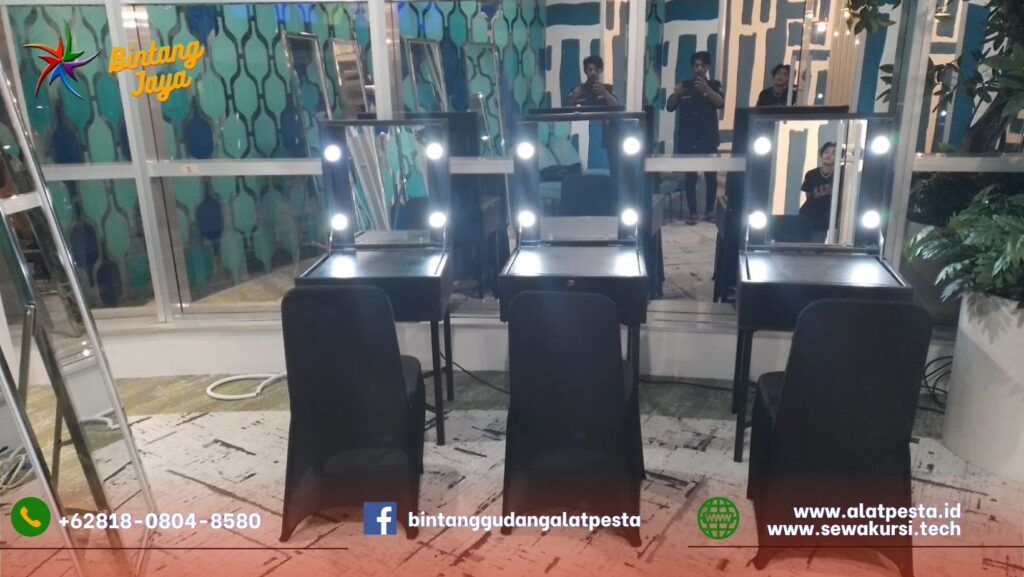 Sewa Kursi Futura Dan Kaca Rias Full Body Stainless Area Jakarta