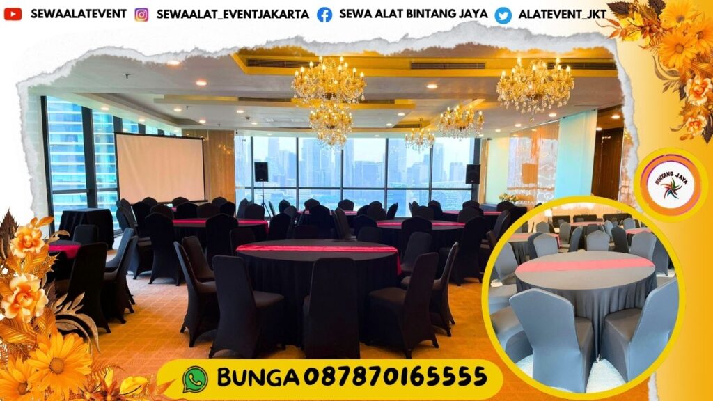 TEMPAT RENTAL ROUND TABLE D160CM EVENT MENARA KUNINGAN JAKARTA PUSAT FREE ONGKIR