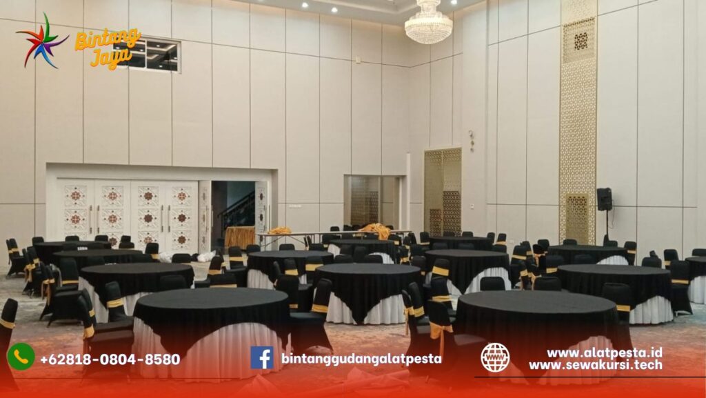 Harga Terbaru 2025 Sewa Round Table Topping Hitam di Jakarta