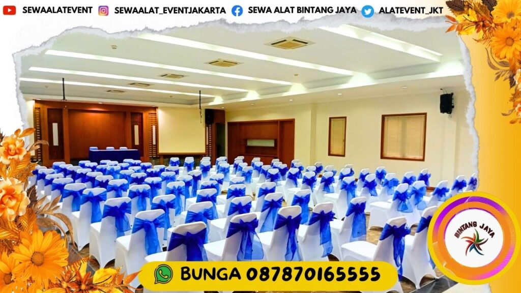 JASA SEWA KURSI FUTURA COVER PUTIH BUSA TEBAL DAN NYAMAN DI JAKARTA