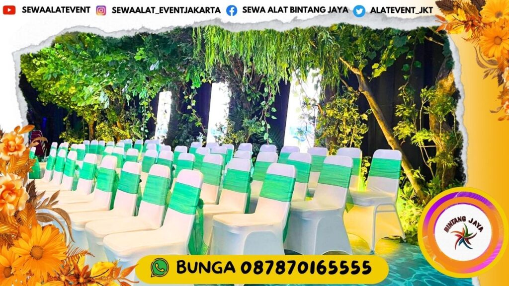 JASA SEWA KURSI FUTURA COVER PUTIH BUSA TEBAL DAN NYAMAN DI JAKARTA